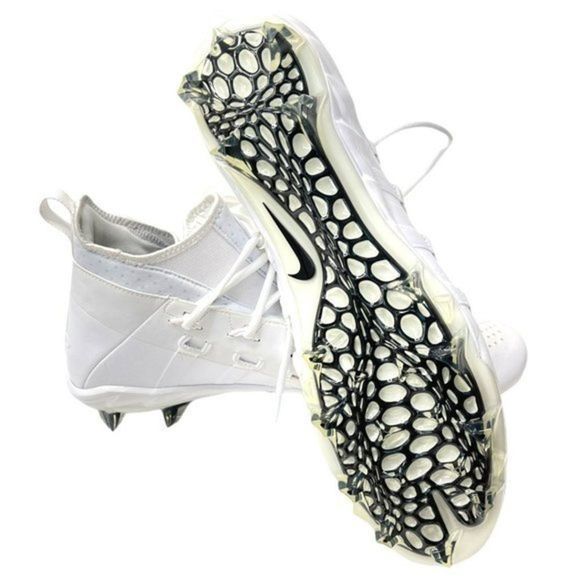 New Nike Huarache‎ 6 Elite Men\'s Lacrosse Cleats - White main image 6